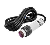 Heschen Interruptor de proximidad fotoeléctrico infrarrojo M18, tipo de reflexión difusa E3F-DS30C3, 10-30CM, 10-30VDC 200mA, NPN NO+NC, 4 cables