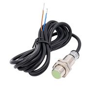 Heschen Interruptor de sensor de proximidad inductivo, PR12-2DO, tipo cilíndrico, CC 12-24 V, 2 cables, NO (normalmente abierto), CE