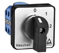 Heschen Interruptor selector de levas giratorio universal, LW28-20/0123.3, 660V 20A, 4 posiciones, 3 Fases, 12 Terminales, CE