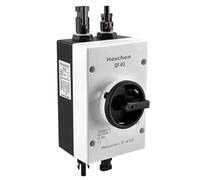Heschen Interruptor solar con aislador de CC fotovoltaico, GF40, 32A 1200VDC, 4P, caja combinadora solar IP66, para sistemas solares fuera/en red, sistema de energía solar de panel solar RV