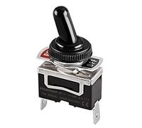 Heschen - Interruptor SPST (2 terminales de conexión y funda impermeable, 15 A, 250 V, 250 V, metal)