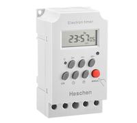 Heschen KG316T-II - Interruptor Temporizador de electrones programable semanal con Pantalla LCD Digital, 220-240 V CA, 25 A, 4 terminales de Tornillo