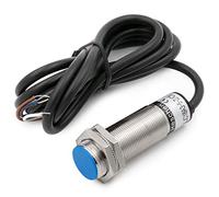 Heschen M18 Interruptor de sensor de proximidad capacitiva, tipo escudo, LJC18A3-5-Z/CY, Detector 1-5mm, 10-30VDC 200mA, PNP NO+NC, 4 cables