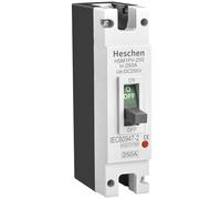 Heschen MCCB - Disyuntor de circuito de, HSM1PV1-250 1 polo, DC250 V, 250 A, para sistema solar fotovoltaico, sistema de red