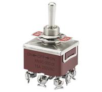 Heschen Metal Toggle Interruptor 3PDT mantiene,KN3C-303, ON/OFF/ON 3 Posición 15 A 250 VAC 10 A 380 VAC CE
