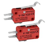 Heschen Micro interruptor V-154-1C25 SPDT manivela tipo 20A 250VAC 2 unidades