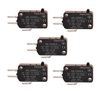 Heschen Micro interruptor, V-16-1C25, SPDT, tipo de botón de pin, 16 A 250 VAC, 5 unidades