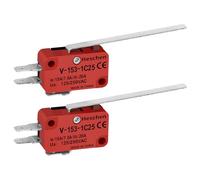 Heschen Microinterruptor, V-153-1C25, SPDT, palanca de bisagra larga, 20A 250VAC, paquete de 2