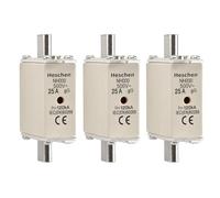 Heschen NH Fusible NH000 25A gG, Indicador Frontal, Detector Combinado, 3 unidades (25A)