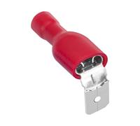 Heschen Piggyback Spade Terminal de crimpado, 0,5-1,5mm², 22-16 AWG, rojo, 25 unidades