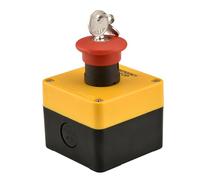 Heschen Red Sign - Interruptor de emergencia (660 V, 10 A, con caja y llave)
