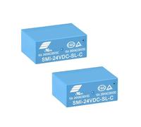 Heschen Relé de placa de PC, SMI-24VDC-SL-C, bobina DC24V, SPDT, 10A 250VAC/30VDC, terminales de 5 pines, paquete de 2