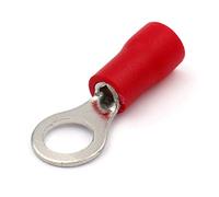 Heschen RV1.25-5S - Conectores de cable aislados de vinilo para terminales, tamaño 10 para 0,5 - 1,5 mm² (22 - 16 AWG), color rojo (100 unidades)