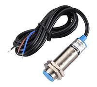 Heschen Sensor de proximidad inductivo M18, distancia de detección de 5 mm, NPN NO, 10-30 V CC, 200 mA, 3 cables, IP67, azul