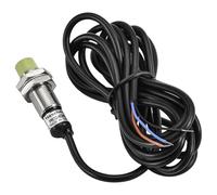Heschen Sensor de proximidad inductivo PR12-4DN2 tipo cilíndrico, 4 mm de sensación, M12 redondo, 12-24 VDC 3 cables, sin blindaje, NPN NC(Normalmente cerrado) CE