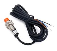 Heschen Sensor de proximidad inductivo PR12-4DP tipo cilíndrico, detección de 4 mm, M12 redondo, 12-24VDC 3 cables, no blindado, PNP NO (normalmente abierto) CE