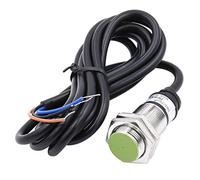 Heschen Sensor de proximidad inductivo PR18-5DN tipo cilíndrico, sensor de 5 mm, M18 redondo, 12-24 VDC 3 cables, apantallado, NPN, no (normalmente abierto) CE