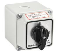 Heschen SZW26-20-0-4.2D - Selector de levas universal, 660 V, 20 A, encendido y apagado, 5 posiciones, 8 terminales, con caja exterior con interruptor principal, CE