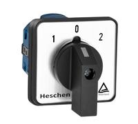 Heschen SZW26-20/D202.2 - Interruptor de cambio universal para selector de levas, 660 V, 20 A, ON-OFF-ON, 3 posiciones, 2 fases, 8 terminales CE