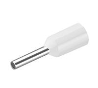 Heschen Terminal de extremo de cable, E0508, AWG22 / 0,5 mm², conector de crimpado de cobre, aislado de vinilo, blanco, paquete de 1000