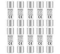 Heschen Tubo cilíndrico de cerámica de enlace de fusible, RT18-63 (RO16), 14 x 51 mm, 40A 500V, CE, Pack de 10
