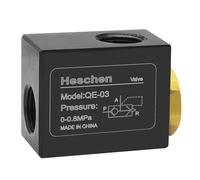 Heschen Válvula de escape rápida neumática, QE-03, PT3/8'' pulgadas tubo de rosca de flujo unidireccional