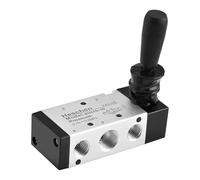 Heschen Válvula mecánica neumática de accionamiento manual, 4H310-10, PT3/8" Puerto, 2 posiciones 5 vías