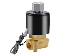 Heschen Válvula solenoide eléctrica de latón, 2W-025-08K, PT1/4'', DC12V, aire de agua de acción directa, normalmente abierta