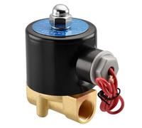 Heschen Válvula solenoide eléctrica de latón, 2W-040-10, PT3/8'', AC220V, aire de agua de acción directa, válvula de reemplazo normalmente cerrada