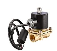 Heschen Válvula solenoide eléctrica de latón, 2W-200-20J, PT3/4'', DC12V, aire de agua de acción directa, válvula de reemplazo normalmente cerrada