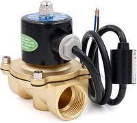 Heschen Válvula solenoide eléctrica de latón, 2W-250-25J, PT1'', DC24V, acción directa de agua y aire, válvula de repuesto normalmente cerrada