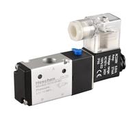 Heschen Válvula solenoide neumática eléctrica, 3V210-08-NO, 220 VAC, PT1/4 pulgadas, 2 posiciones de 3 vías, tipo normalmente abierto, bobina única eléctrica operada por piloto