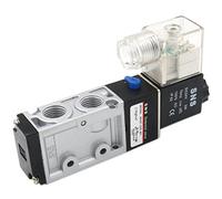 Heschen Válvula solenoide neumática eléctrica MVSC-220-4E1 24VDC PT1/4 5 vías 2 posiciones CE