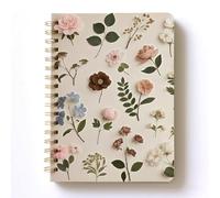 heshengzaixian Spiral Journal Notebook - Fresh Flower Design, A5 Size, 160 Pages, Wire Bound Notebook for Journaling, Notes, Diary, School, Office -Cute Gift Idea for Women
