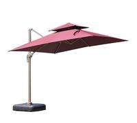 HESHEQ Sombrilla Gigante Anti UV Sombrilla Terraza Exterior sombrilla de jardín, Sombrilla de Aluminio Protección UPF 50+, Parasol for Terraza Jardín Balcón Patio(Size:Khaki)