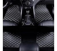HESHS Coche Cuero Todo Clima Alfombrillas para Lexus UX HEV 2019-2024, Impermeable Antideslizantes Alfombra Protección Moqueta Impermeable Automovil Alfombras,Black White