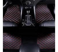 HESHS Coche Cuero Todo Clima Alfombrillas para Mazda MX5 2018-2024, Impermeable Antideslizantes Alfombra Protección Moqueta Impermeable Automovil Alfombras,Black Red