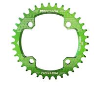 HESHUYAN Platos para Bicicletas Manivela de Bicicleta 104BCD Forma Redonda Estrecho Ancho 32 T/34 T/36 T/38 T MTB Plato Bicicleta Rueda Dentada Bicicleta círculo bielas Placa única(Green Round 36T)