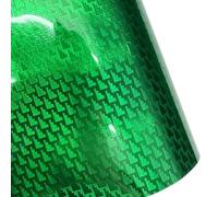 HESHUYAN Vinilo Coche Pegatina de Fibra Carbono Plateada con patrón Dorado, Rojo, Azul, Verde, púrpura, Alto Brillo, películas for carrocería Coche, Envoltura película Vinilo for(Green,40cm X 152cm)