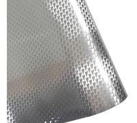 HESHUYAN Vinilo Coche Pegatina de Fibra Carbono Plateada con patrón Dorado, Rojo, Azul, Verde, púrpura, Alto Brillo, películas for carrocería Coche, Envoltura película Vinilo for(Silver,30cm X 152cm)