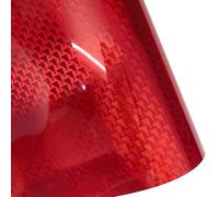 HESHUYAN Vinilo Coche Pegatina de Fibra Carbono Plateada con patrón Dorado, Rojo, Azul, Verde, púrpura, Alto Brillo, películas for carrocería Coche, Envoltura película Vinilo for(Red,50cm X 152cm)