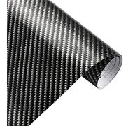HESHUYAN Vinilo Coche Película de Vinilo Fibra Carbono 2D 10/30 x 100 cm, Pegatinas y calcomanías for carrocería Coche, Rollo láminas Autoadhesivas, Accesorios for(Silver Black,20x100cm)