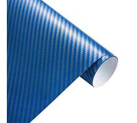 HESHUYAN Vinilo Coche Película de Vinilo Fibra Carbono 2D 10/30 x 100 cm, Pegatinas y calcomanías for carrocería Coche, Rollo láminas Autoadhesivas, Accesorios for(Blue Silver,20x100cm)