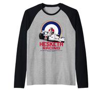 Hesketh Racing Campeón del Mundo Británico Equipo Vintage Classic Camiseta Manga Raglan