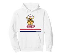 Hesketh Racing Logo World Champion Team Stripes Retro Mascota Sudadera con Capucha, Unisex para Adultos, Blanco, L