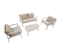 Hespéride - Conjunto de Muebles de jardín flovia 4 plazas Arcilla