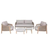 Hespéride - Conjunto de Muebles de jardín nelora 5 plazas Beige