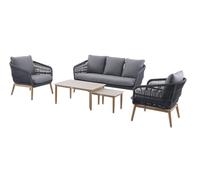 Hespéride - Conjunto de Muebles de jardín Orissa 5 plazas Gris