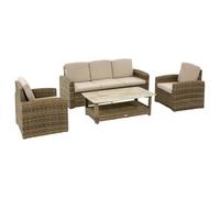 Hespéride - Conjunto de Muebles de jardín selenim 5 plazas Beige
