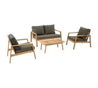 Hespéride - Conjunto de Muebles de jardín tiwi 4 plazas Gris Marengo